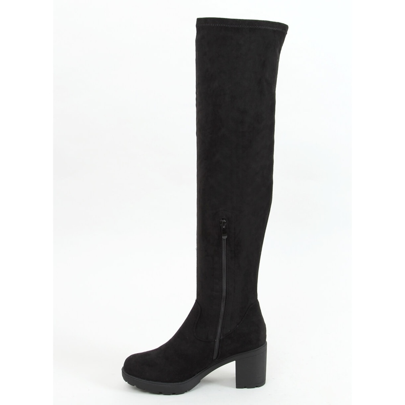Botas mosqueteras con tacones anchos negro Y8603 Negro 1