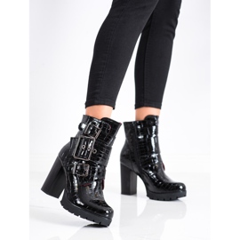 Erynn Botas de tacón alto de moda negro 3