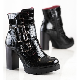 Erynn Botas de tacón alto de moda negro 1