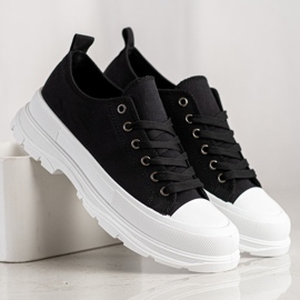 SHELOVET Zapatillas de deporte de moda textil negro 4