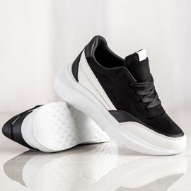 SHELOVET Zapatillas de ante negras negro 1