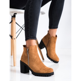Seastar Botas camel con cremallera decorativa marrón 4