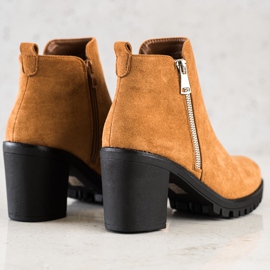 Seastar Botas camel con cremallera decorativa marrón 2