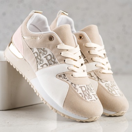 SHELOVET Zapatillas con estilo beige 4