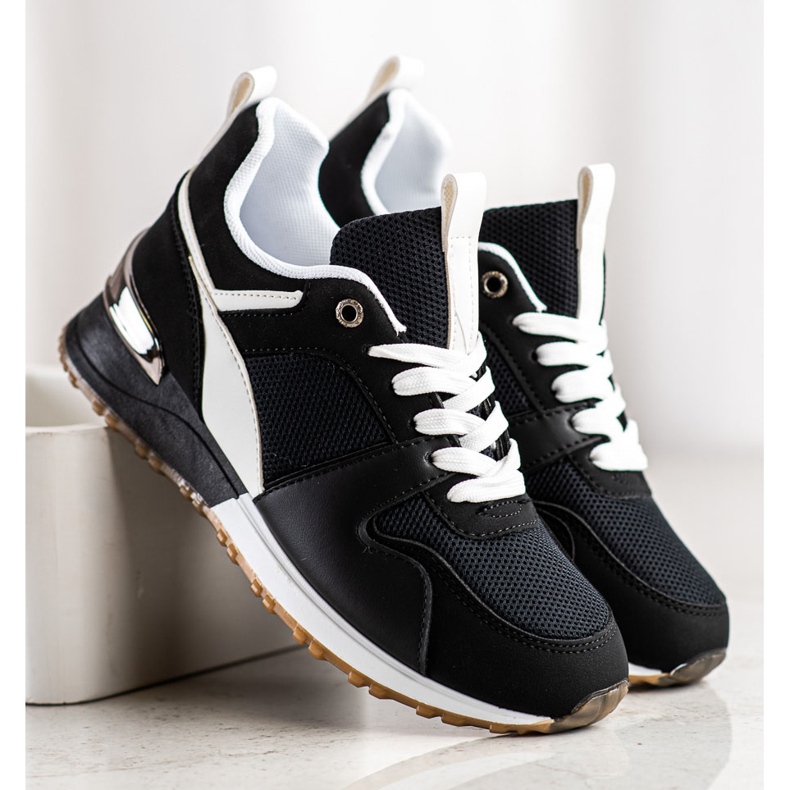 SHELOVET Zapatillas deportivas negras negro 2