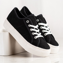 Bella Star Zapatillas negras en la plataforma negro 1
