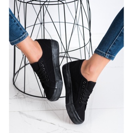 Bella Star Zapatillas negras en la plataforma negro 3