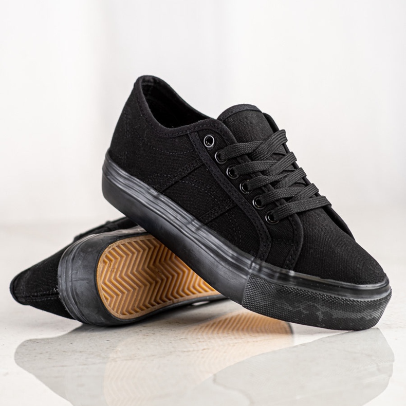 Bella Star Zapatillas negras en la plataforma negro 1