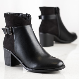 SHELOVET Botines negros en un poste 2