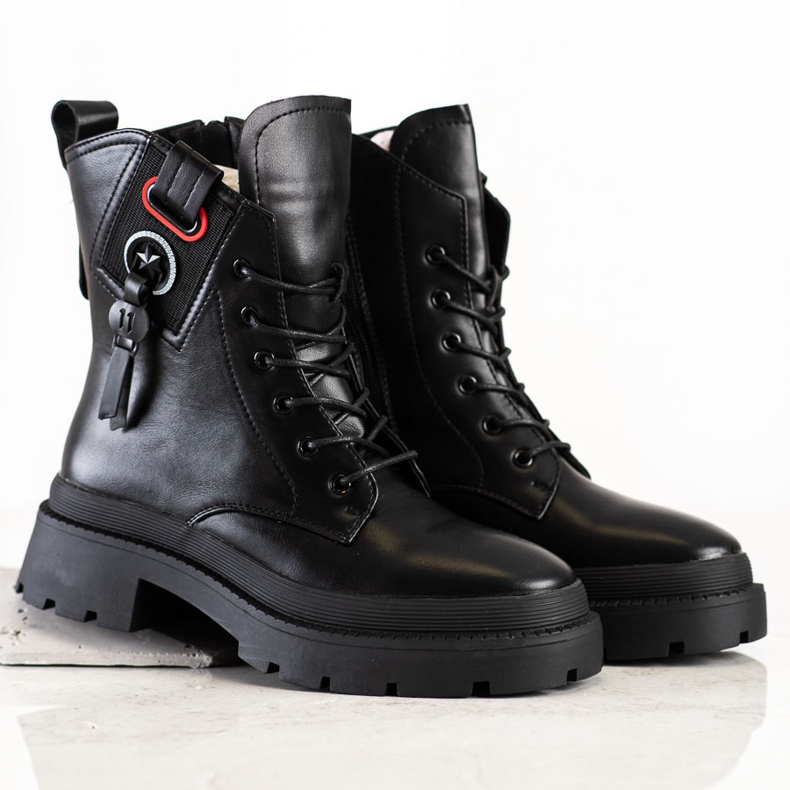 Seastar Trabajadores negros con cuero ecológico 1