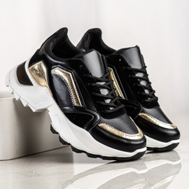 SHELOVET Zapatillas con estilo negro 2 SHELOVET Zapatillas con estilo negro 2