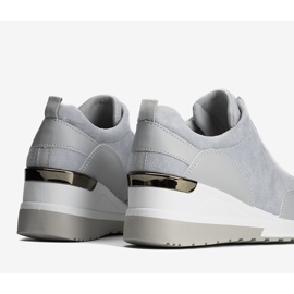 Zapatillas con cuña de ante gris Velasco 1 Zapatillas con cuña de ante gris Velasco 1