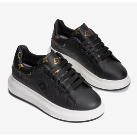 Zapatillas negras con elegantes estampados Montanez negro 1 Zapatillas negras con elegantes estampados Montanez negro 1