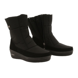 Progress Botas de nieve ligera de mujeres en el progreso de la piel progj-22-126 negro 4
