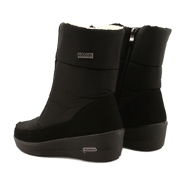 Progress Botas de nieve ligera de mujeres en el progreso de la piel progj-22-126 negro 3