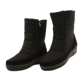 Progress Botas de nieve ligera de mujeres en el progreso de la piel progj-22-126 negro 2