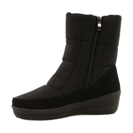 Progress Botas de nieve ligera de mujeres en el progreso de la piel progj-22-126 negro 1