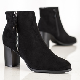 Bestelle Botas elegantes con cremallera decorativa negro 1