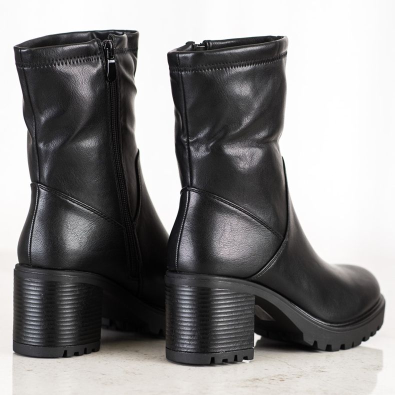 Lovery Botines altos en un poste negro 1 Lovery Botines altos en un poste negro 1