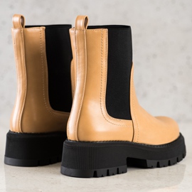 Seastar Botas Chelsea en la plataforma de la moda beige marrón 2
