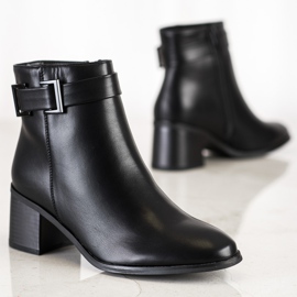 Seastar Botas elegantes de cuero ecológico negro 1