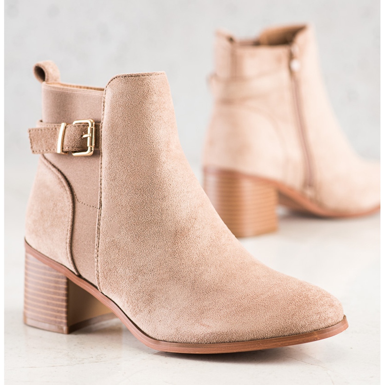 Seastar Botas elegantes con hebilla marrón 2 Seastar Botas elegantes con hebilla marrón 2