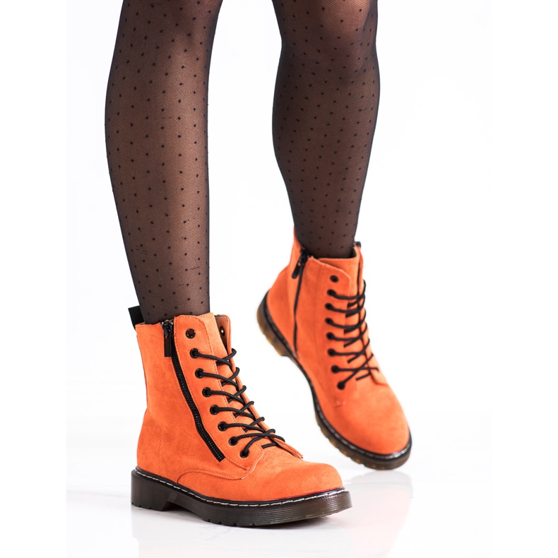 SHELOVET Tramperos Naranja Con Cremallera Decorativa 2