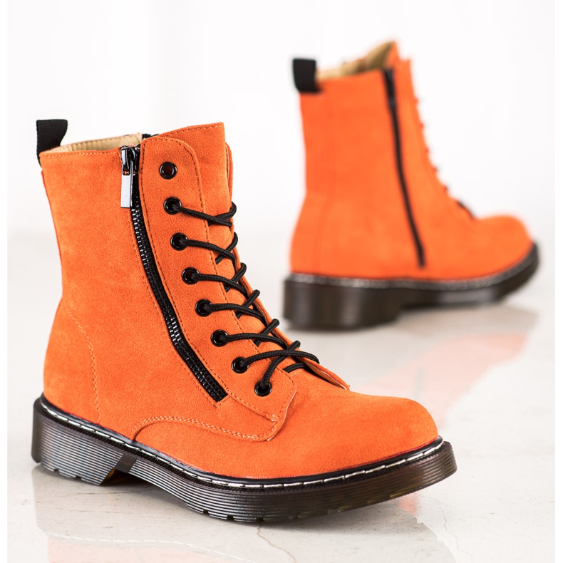 SHELOVET Tramperos Naranja Con Cremallera Decorativa 1