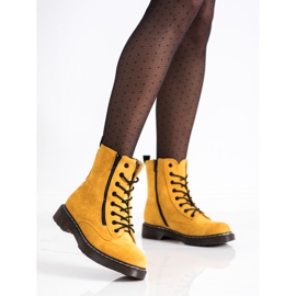 SHELOVET Tramperos Amarillos Con Cremallera Decorativa 4