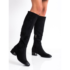Botas sobre poste bajo VINCEZA negro 2