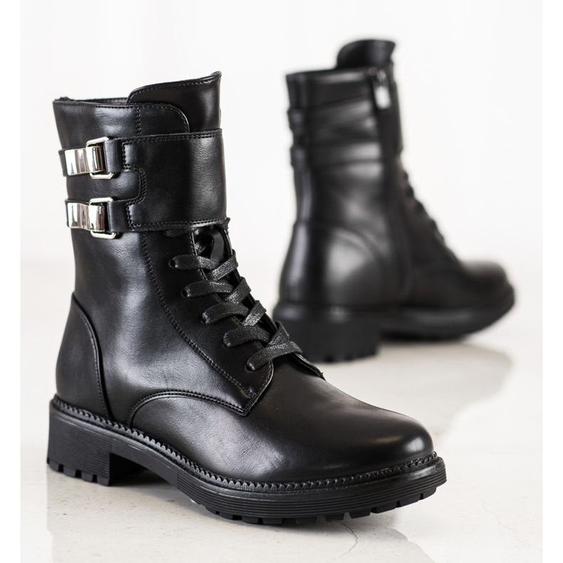 Cm Paris Trabajadores clásicos con hebillas negro 1