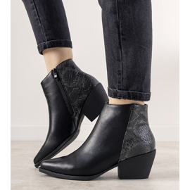 Botas vaqueras de mujer Prerent negras negro gris 4