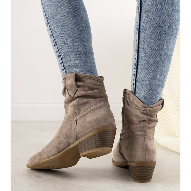 Botas de vaquero Taup de mujer marrón 1