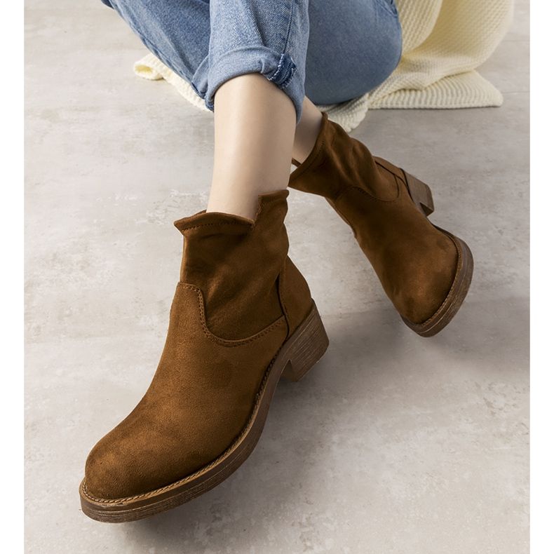 Botas sin cordones de mujer roquelina marrón 1 Botas sin cordones de mujer roquelina marrón 1