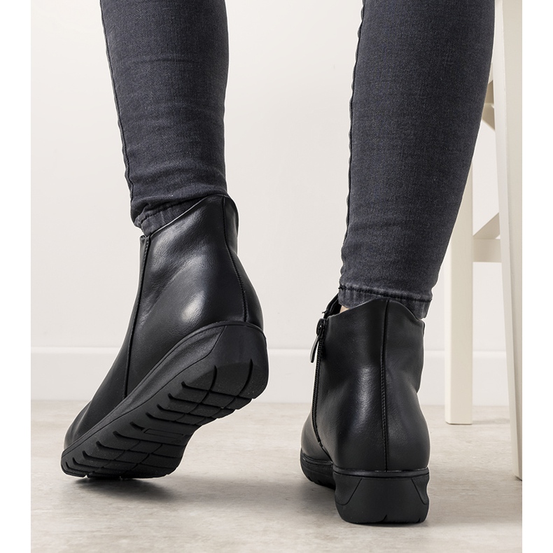 Botines planos lisos negros Garrido 2 Botines planos lisos negros Garrido 2