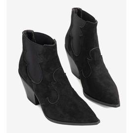 Bota cowboy negra de mujer con elástico Barela negro 1