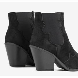 Bota cowboy negra de mujer con elástico Barela negro 2
