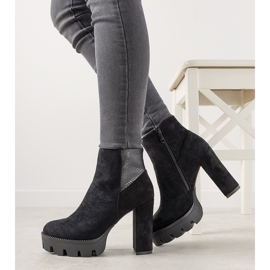Botas de mujer negras sobre suela gruesa Idalina negro 2