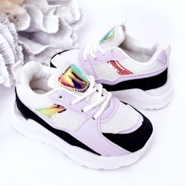 Zapatillas Deportivas Infantiles Zapatillas Negro-Violeta Game Time blanco púrpura 4