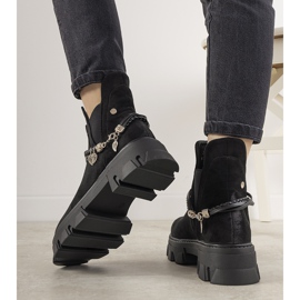 Botas negras con pulsera Fearless negro 1