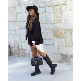 S.Barski Botas altas para mujer negras ¿Qué está pasando? negro 15