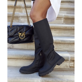 S.Barski Botas altas para mujer negras ¿Qué está pasando? negro 3