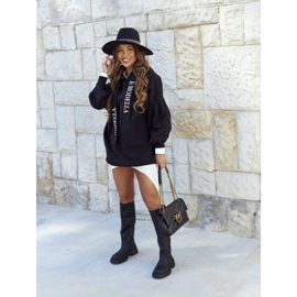 S.Barski Botas altas para mujer negras ¿Qué está pasando? negro 14