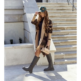 S.Barski Botas caqui Whats Going On High para mujer verde 3