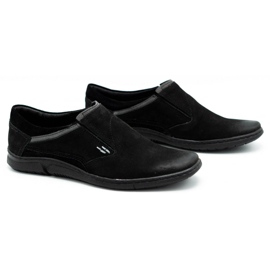 KOMODO Zapato sin cordones hombre piel negro 860K 2