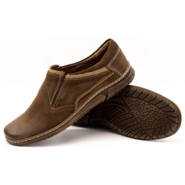 KOMODO Zapato sin cordones hombre piel marrón 860K 3