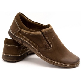 KOMODO Zapato sin cordones hombre piel marrón 860K 4