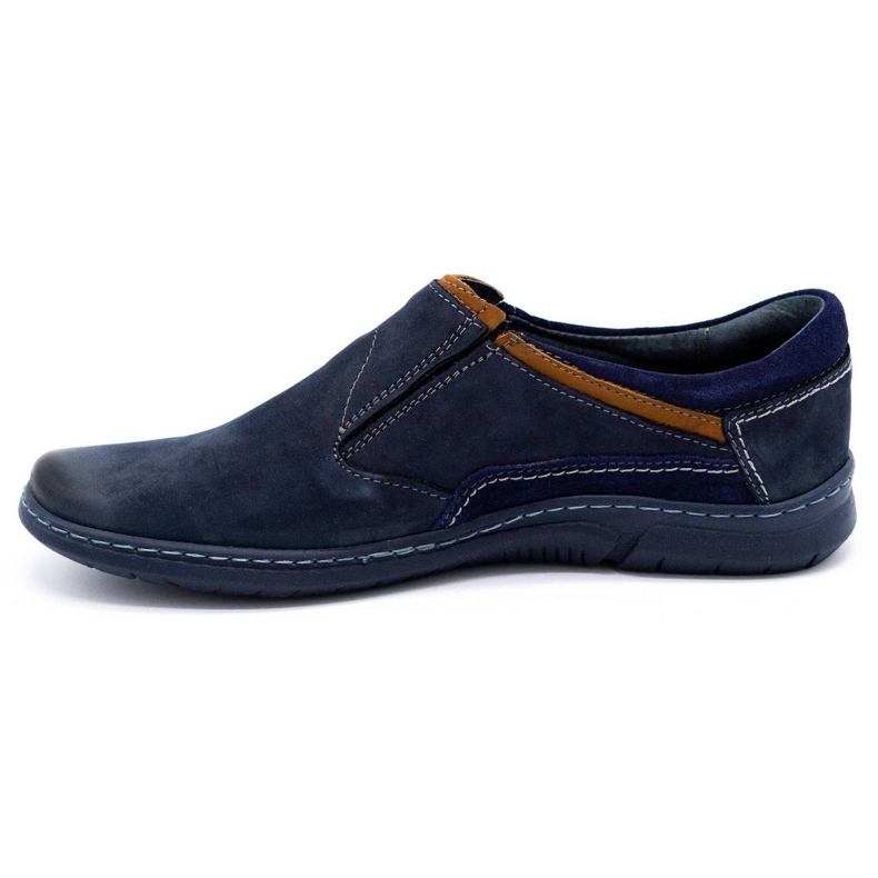 KOMODO Zapato sin cordones hombre piel 860K azul marino 1