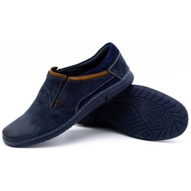 KOMODO Zapato sin cordones hombre piel 860K azul marino 3