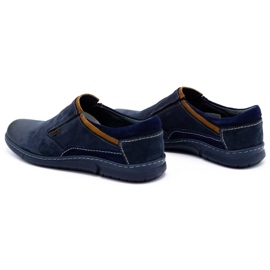KOMODO Zapato sin cordones hombre piel 860K azul marino 7